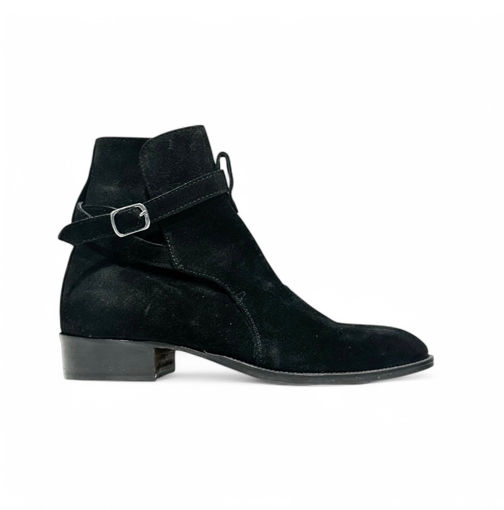 Black suede ankle boot