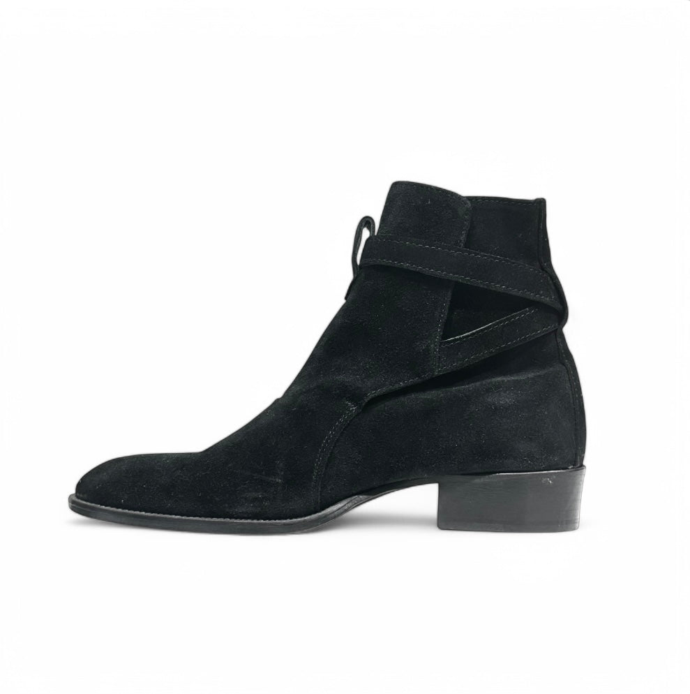Black suede ankle boot