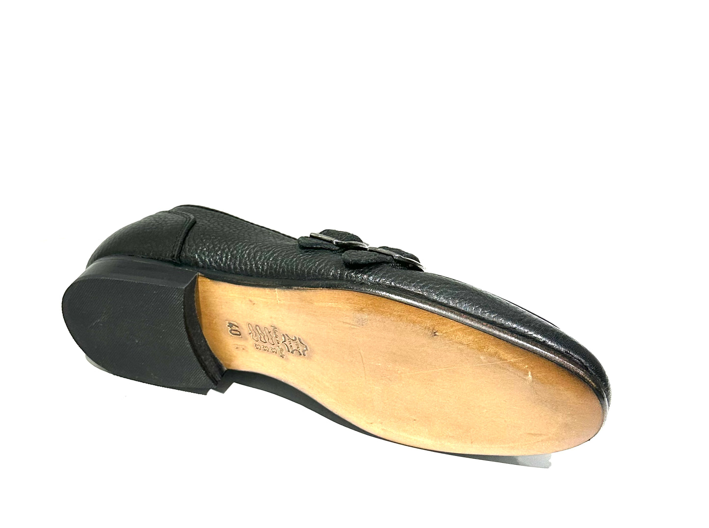 Double black leather buckle